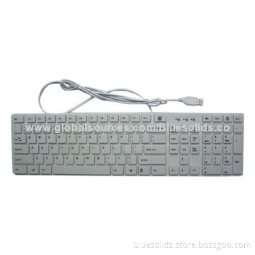 2014 New OEM Slim/Chocolate Wired USB Keyboard, White and Black Colors Customization